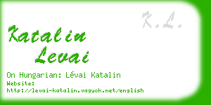 katalin levai business card