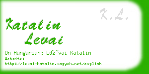 katalin levai business card